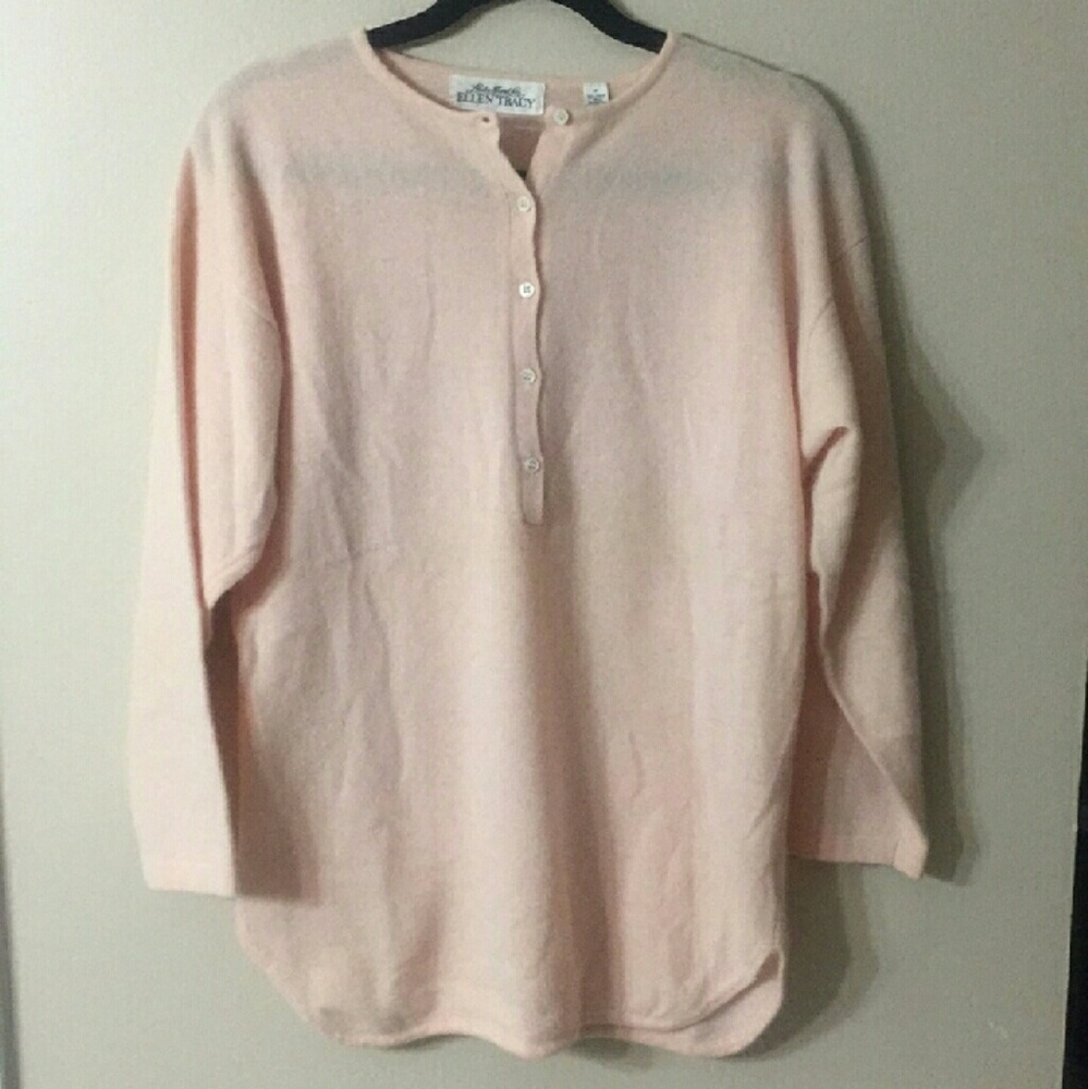 ELLEN TRACY angora rabbit&wool blend sweater